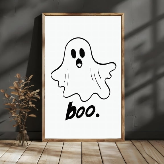 Cottagecore Ghost Print Witchy Floral Halloween Wall Art Spooky Cute ...