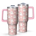 thumbnail image 1 of Cute Ghost Halloween Pattern Tumbler with Handle and Lid,40oz Double Wall Vacuum Insulated Tumbler,Cups Gift for Women and Men, 1 of 7