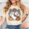 thumbnail image 1 of Cute Ghost Halloween Shirt, Pumpkin Spice Coffee Tee, Spooky Season Shirts, Halloween Shirt, Halloween Pumpkin shirt, Fall shirt, 1 of 5