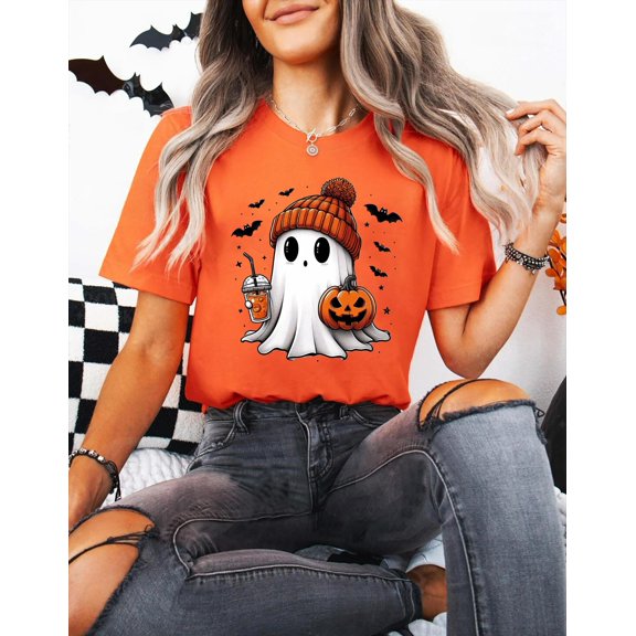 Cute Ghost Halloween Shirt Spooky Ghost, Ghost Boo Shirt, Cute Ghost T-Shirt, Halloween Sh