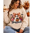 thumbnail image 1 of Cute Ghost Halloween Sweatshirt, Spooky & Sweet Sweatshirt, Floral Ghost, 1 of 6