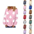 thumbnail image 1 of Cute Ghost Halloween Sweatshirts for Women 2025 Long Sleeve Casual Loose Cute Ghost Graphic Sweatshirt Pullover Tops, 1 of 5