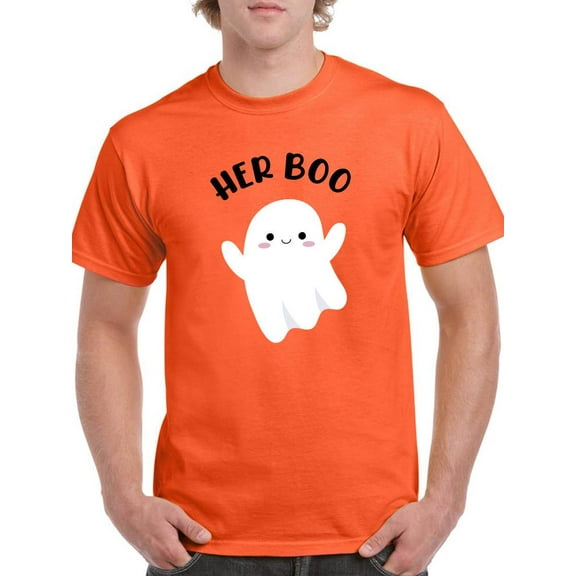 Cute Ghost Her Boo T-Shirt Men -Smartprints Designs, Male x-Large