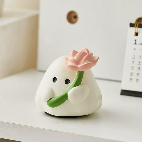 Cute Ghost Phone Stand Holder, Desk Decor for Office & Home, Stress Relief Decorative Figurine for Watching Videos & Video Calls