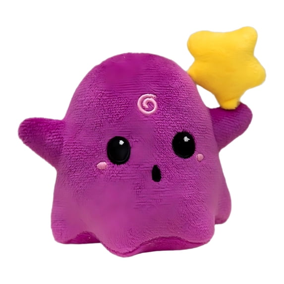 Cute Ghost Plush Keychain – Purple Soft Stuffed Bag Charm for Backpacks, Handbags, and Halloween Accessories