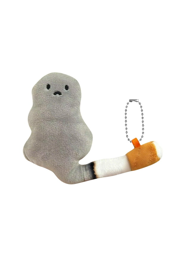 Cute Ghost Plush Toy With Adorable Pipe Decoration, Super Soft Plush Material Filled With Pp Cotton, Perfect For Hugging Playing Decorating And Gifting To All Ages