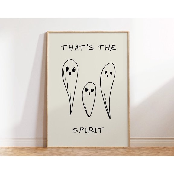 Cute Ghost Print Pun Wall Art Minimalist Decor Spooky Art Print Encouraging Wall Art Ghost 1 Print Wall Art, Modern Wall Decor, 12x18 UNFRAMED