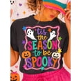 thumbnail image 1 of Cute Ghost Pumpkin Design TShirt Halloween Theme, Perfect For Autumn Wear As A Printed TShirt, 1 of 9