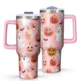 thumbnail image 1 of Cute Ghost Pumpkin Halloween Pattern Tumbler with Handle and Lid,40oz Double Wall Vacuum Insulated Tumbler,Cups Gift for Women and Men, 1 of 7