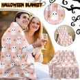 thumbnail image 1 of Cute Ghost Pumpkin Pink Blanket Halloween Lightweight Throw Blanket for Women Men Soft Cozy Fleece Couch Living Room Bed Blanket for Kids Girls Boys—All Season 40x60In, 1 of 3