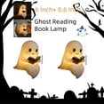 thumbnail image 1 of Cute Ghost Reading Book Lamp, Halloween Ghost Night Light, 3D Ghost Reading Night Lights, Light Up Ghost Halloween Decor, for Bedroom Study Room, Readers [6In & 8.6In], 1 of 9