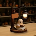 thumbnail image 1 of Cute Ghost Reading Lantern, 3D Resin Ghost Reading Book Lamp, Halloween Warm Light Night Light, Glowing Figurine Lamps Decor, Halloween Home Decoration, Creative Ghosts Gifts for Bedroom(3PCS), 1 of 6