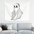 Cute Ghost Simple Drawing Tapestry for Bedroom 37*29 inche Wall Tapestry, Cute Tapestry