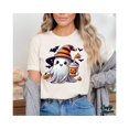 thumbnail image 1 of Cute Ghost T-Shirt, Trendy Halloween Shirt, Coquette Halloween Graphic Tee, Halloween Ice Coffee Shirt, Fun Spooky Fall Tee, 1 of 5