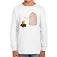 thumbnail image 1 of Cute Ghost W Marshmallows Long Sleeve Toddler -Image by Shutterstock,  5 Toddler, 1 of 4