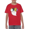 thumbnail image 1 of Cute Ghost With Spooky Balloons T-Shirt Juniors -Image by Shutterstock,  Small, 1 of 4