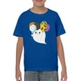 thumbnail image 1 of Cute Ghost With Spooky Balloons T-Shirt Juniors -Image by Shutterstock,  x-Large, 1 of 4