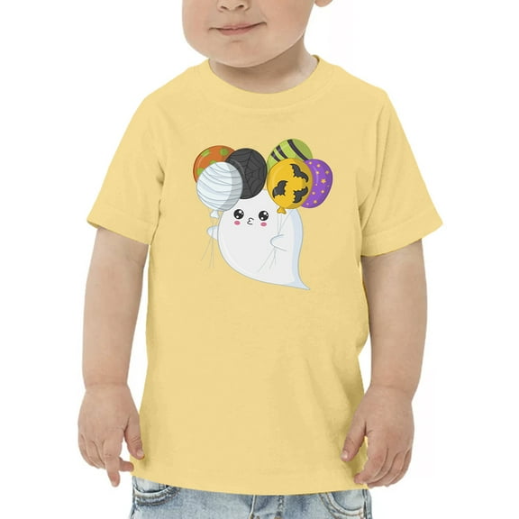 Cute Ghost With Spooky Balloons T-Shirt Toddler -Image by Shutterstock,  2 Toddler