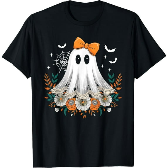 Cute Ghost Women Toddler Girl Spooky Ghost Halloween Costume T-Shirt