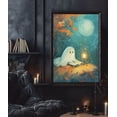 thumbnail image 1 of Cute Ghost Writing In Notebook Poster Print, Halloween Poster, Poster For Halloween, Wall Art Halloween, Ghost Writing Wall Art, 1 of 5