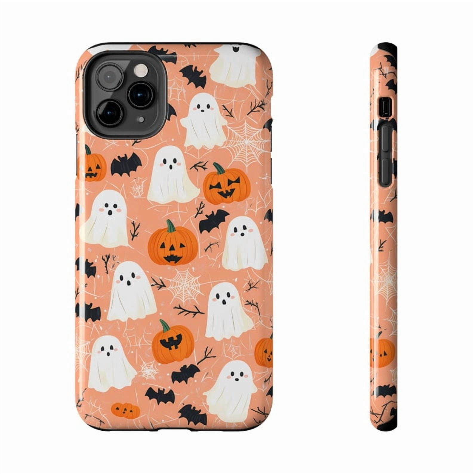 Cute Ghost and Pumpkin Halloween Phone Case for iPhone 11 12 13 14 15 ...
