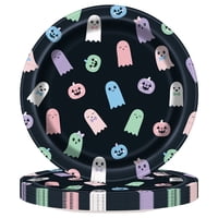 30-Count Cute Ghosts Disposable Paper Plates