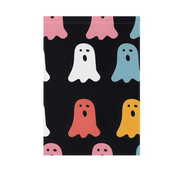 Cute Ghosts Halloween Garden Flag House Banner 12" x 18" Double Sided Outdoor Yard Decoration