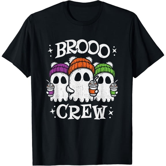 Cute Ghosts Ice Coffee - Halloween Ghost Coffee - Halloween T-Shirt