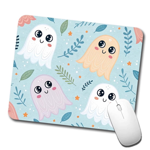 Cute Ghosts Illustration Mouse Pad Low Profile Gaming Mat