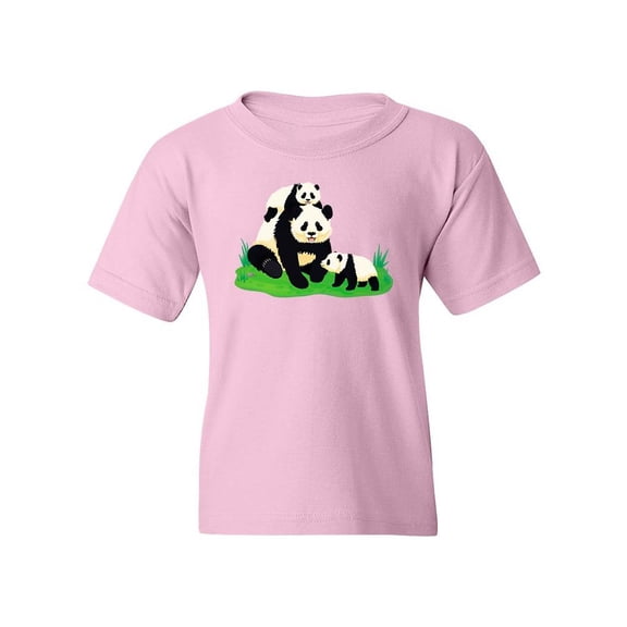 Cute Giant Panda Family T-Shirt Juniors -Image by Shutterstock,  Large