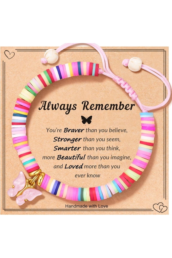 Cute Gifts for Girls Adjustable Butterfly Bracelet, Little Girl Kids Jewelry for Daughter, Granddaughter, Niece Valentines Birthday Christmas Gifts