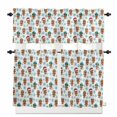 thumbnail image 1 of Cute Gingerbread Man Kitchen Curtains and Valances Set, Christmas Winter Snowflake Rod Pocket Window Valance 18 Inch Window Curtain Panels for Living Room Bedroom Laundry, 27.5x24in, 3 Pieces, 1 of 7