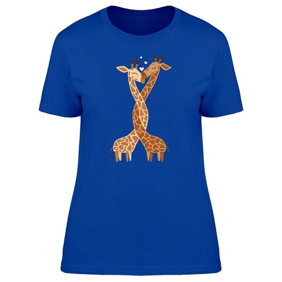 Cute Giraffe Couple T-Shirt Women -Image by Shutterstock, Female Large