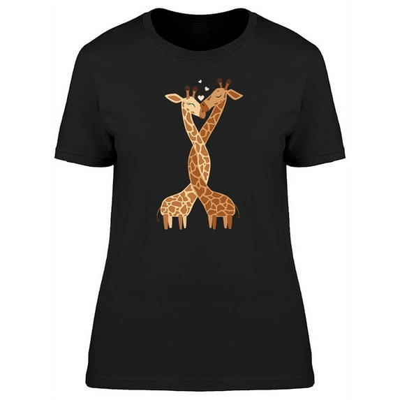 Cute Giraffe Couple T-Shirt Women -Image by Shutterstock, Female Medium