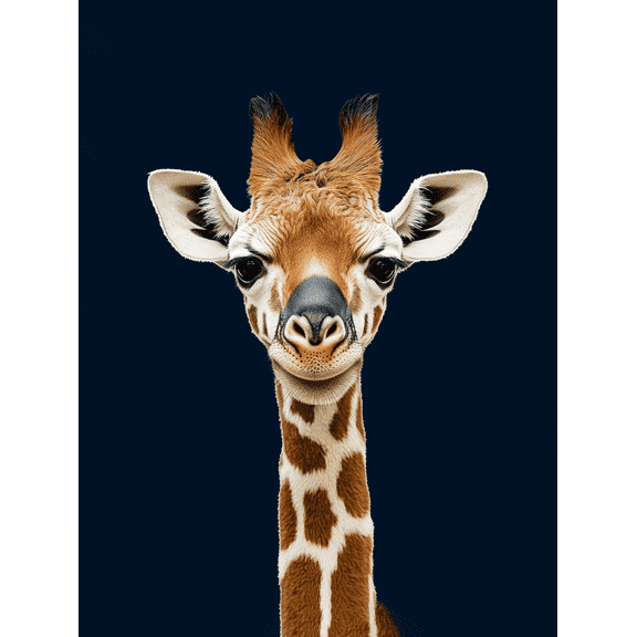 Cute Giraffe Face Canvas Wall Art Print Perfect for Living Room Bedroom Office Bathroom and Kitchen Decor