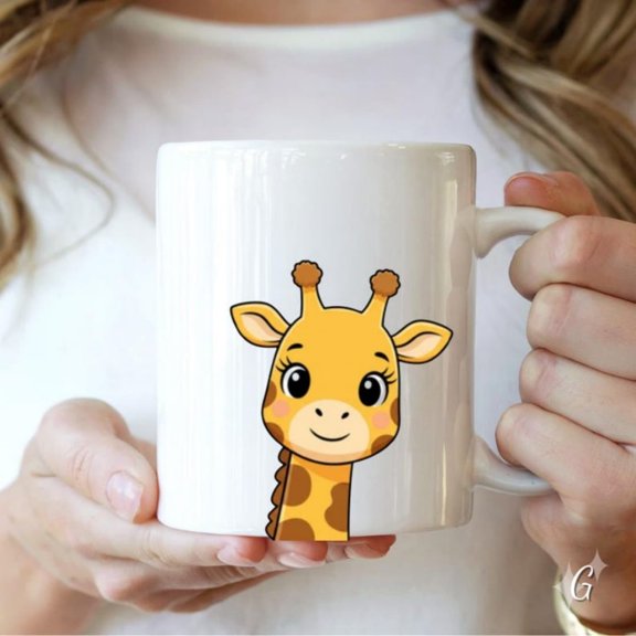 Cute Giraffe Face Mug - Gift Animal Lovers, , Birthday Present..jpg
