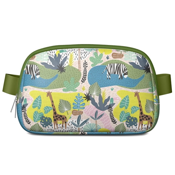Cute Giraffe Fanny Pack for Women β Adorable African Grassland Animal Waist Bag with Cartoon Print and Rustic Brown Design