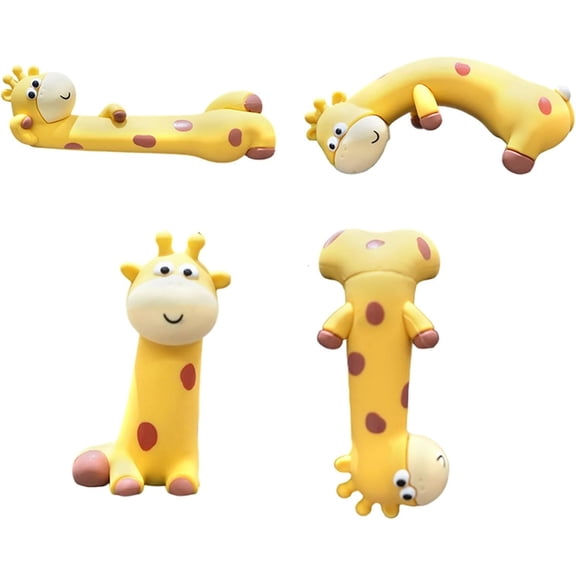 4-Piece Mini Giraffe Figurine Set - Cute Desk Decor for Computer Monitor, Office, Car Dashboard, Shelf & Festival Indoor Decoration, Small Animal Toy Ornaments-dh