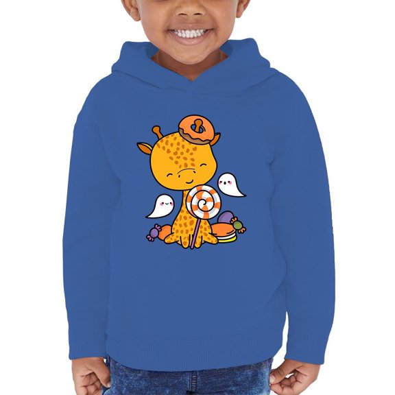 Cute Giraffe Ghosts And Candy Hoodie Toddler -Image by Shutterstock, 5 Toddler
