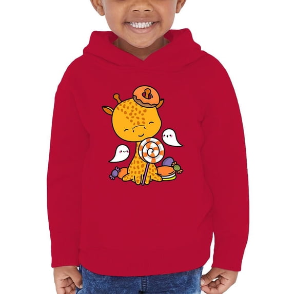Cute Giraffe Ghosts And Candy Hoodie Toddler -Image by Shutterstock, 5 Toddler