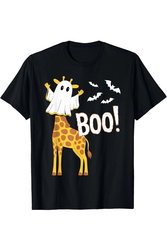 Cute Giraffe Halloween Shirt Boo Party Funny Costume Unisex Tee