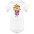 thumbnail image 1 of Cute Girl And Bird Bodysuit Infant -Image by Shutterstock,  Newborn, 1 of 2