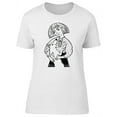 thumbnail image 1 of Cute Girl And Dog Cartoon Sketch T-Shirt Women -Image by Shutterstock, Female x-Large, 1 of 4
