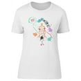 thumbnail image 1 of Cute Girl And Knitting Wool T-Shirt Women -Image by Shutterstock, Female Large, 1 of 4