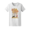 thumbnail image 1 of Cute Girl And Wolf In A Forest T-Shirt Women -Image by Shutterstock, Female x-Large, 1 of 4
