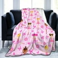 thumbnail image 1 of Cute Girl Ballerina Blanket Super Soft Warm Flannel Throw Blankets Dance Blankets for Sofa Couch Bed Decoration Girls Adult All Season Gifts 80"x60", 1 of 6
