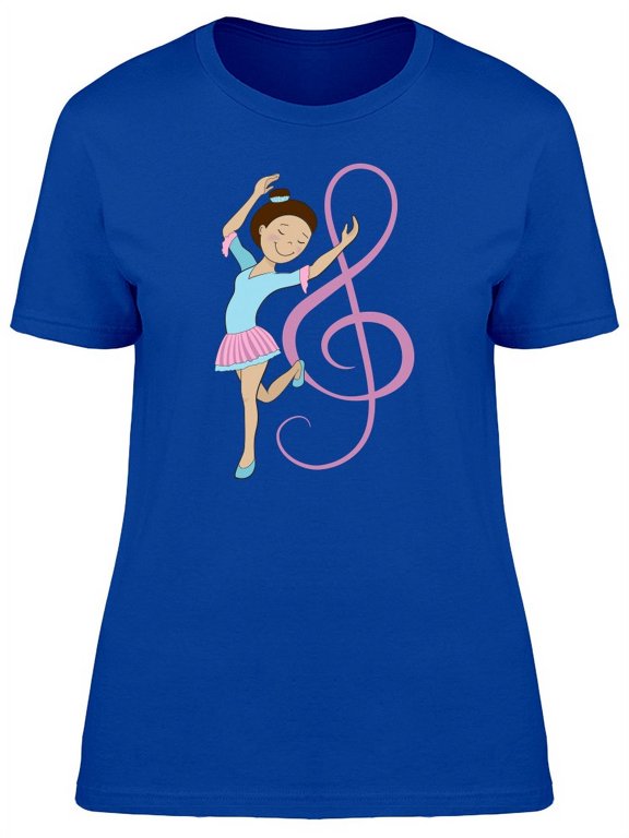 Cute Girl Dancing Ballet T-Shirt Women -Image by Shutterstock, Female Small