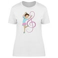 thumbnail image 1 of Cute Girl Dancing Ballet T-Shirt Women -Image by Shutterstock, Female x-Large, 1 of 2