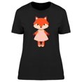 thumbnail image 1 of Cute Girl Fox Cartoon T-Shirt Women -Image by Shutterstock, Female XX-Large, 1 of 2