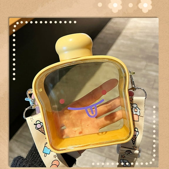 Cute Girl Heart Crossing Water Cup Girl Student Fruit B Cup Children Portable Plastic Cup/ Fruit Popsicle Cup Children'S Portable Korean Plastic Cup C